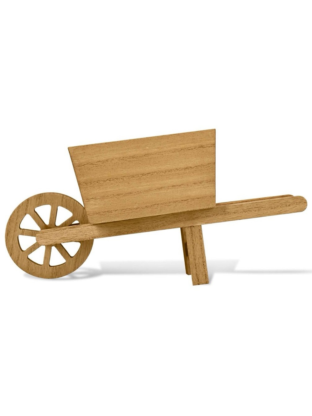 Wood Staging Wheelbarrow - Natural Brown